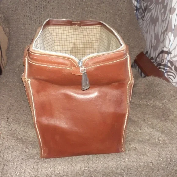 Vintage CHENEY Leather Duffle Bag-Chestnut Brown-Very Good - Picture 6 of 8